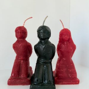 CERA hincado hombre rojo y negro, mujer rojo